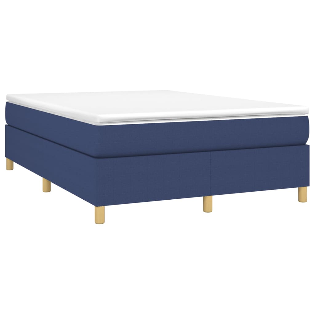 Sommier à lattes de lit avec matelas Bleu 140x190 cm Tissu - XIOS