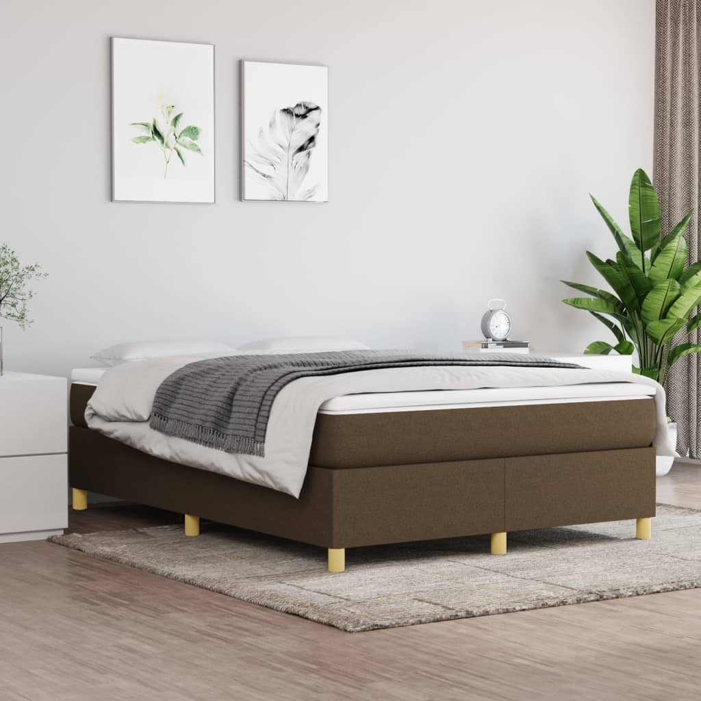Sommier à lattes de lit avec matelas Marron foncé 140x200 cm - XIOS