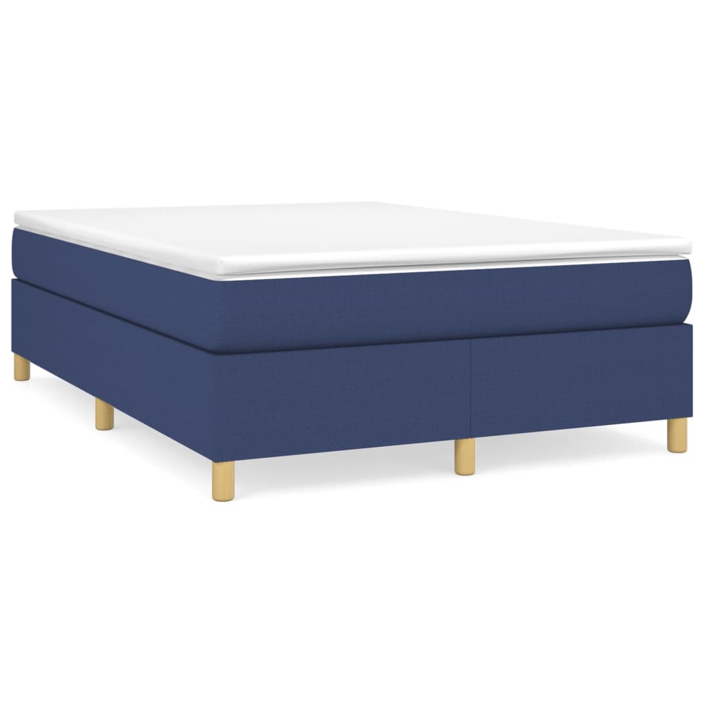 Sommier à lattes de lit avec matelas Bleu 140x200 cm Tissu - XIOS