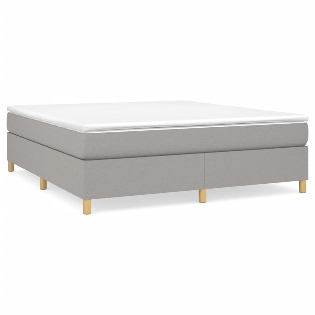 Sommier à lattes de lit avec matelas Gris clair 160x200cm Tissu - XIOS