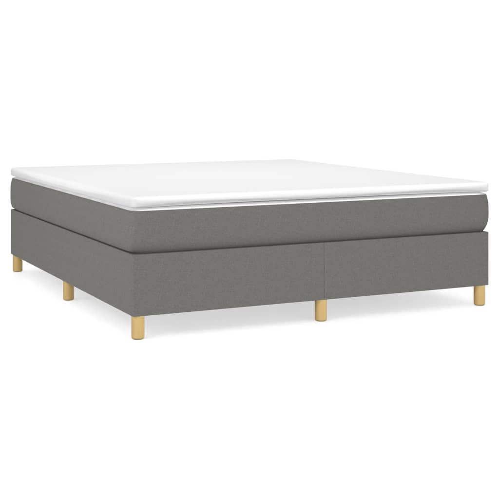 Sommier à lattes de lit avec matelas Gris foncé 160x200cm Tissu - XIOS