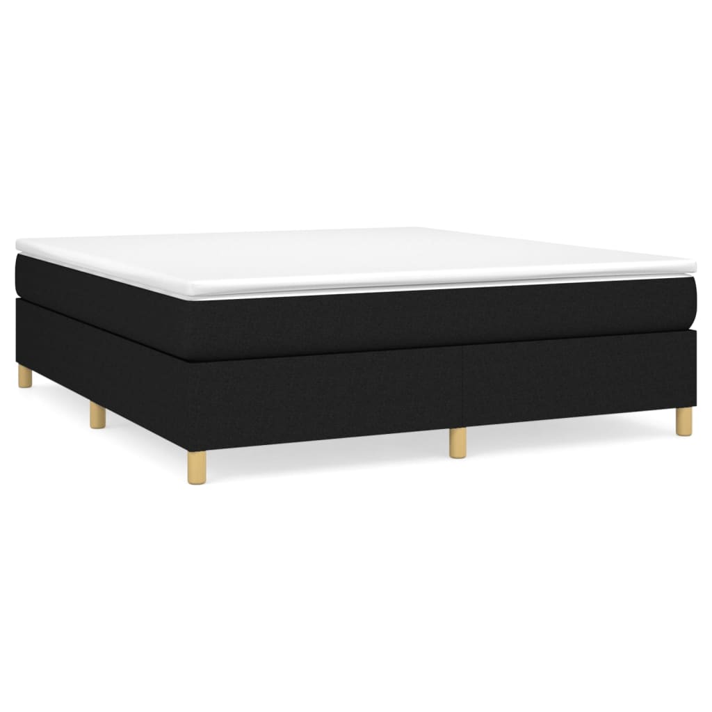 Sommier à lattes de lit avec matelas Noir 160x200 cm Tissu - XIOS
