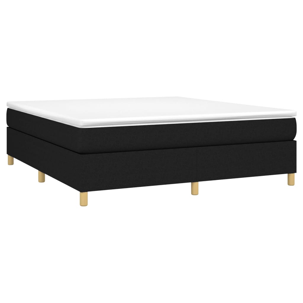 Sommier à lattes de lit avec matelas Noir 160x200 cm Tissu - XIOS