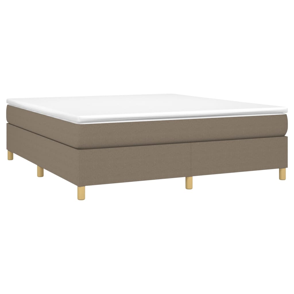 Sommier à lattes de lit avec matelas Taupe 160x200 cm Tissu - XIOS