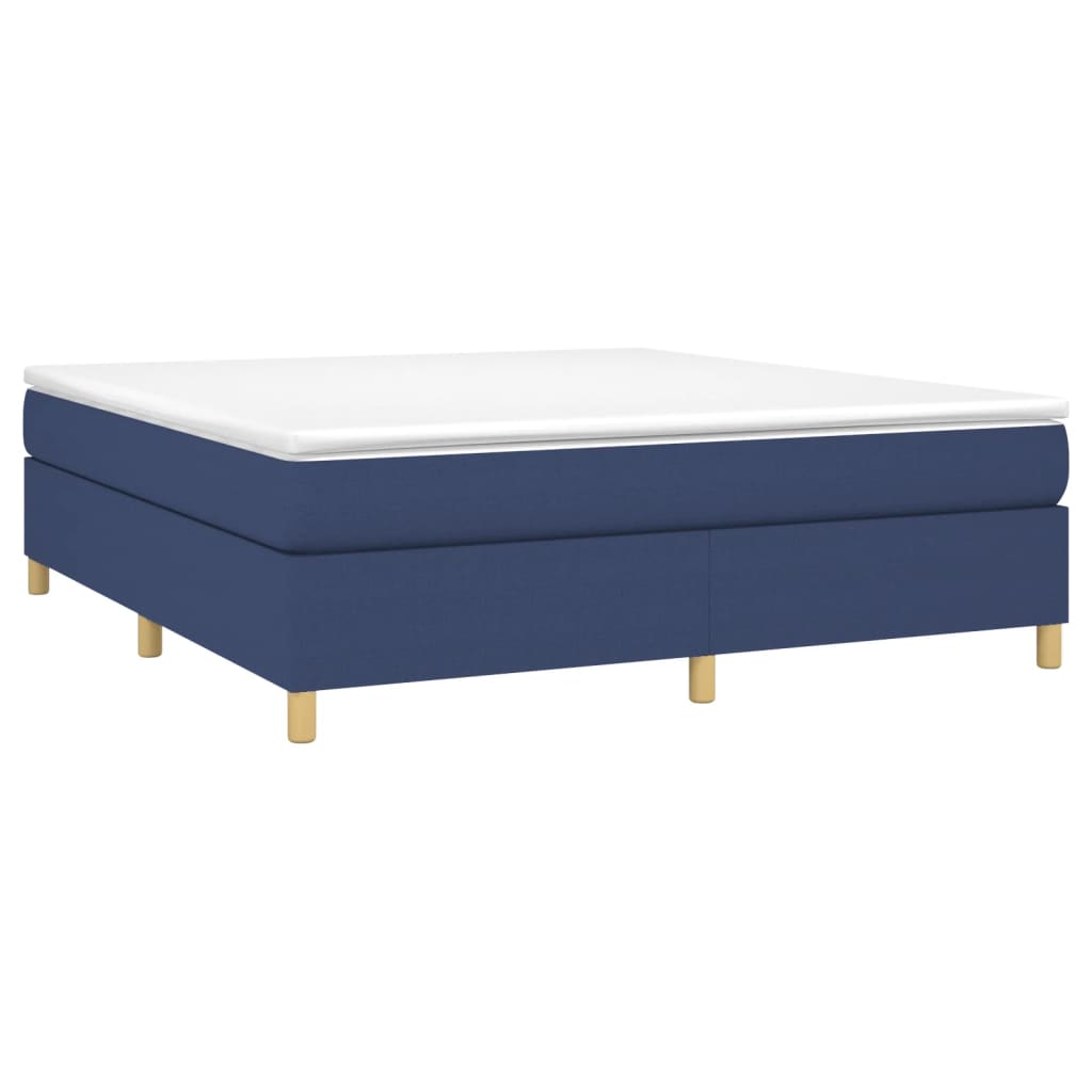 Sommier à lattes de lit avec matelas Bleu 160x200 cm Tissu - XIOS