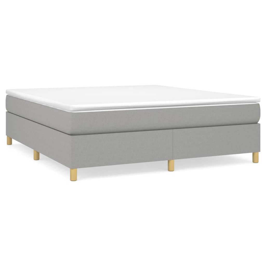 Sommier à lattes de lit avec matelas Gris clair 180x200cm Tissu - XIOS