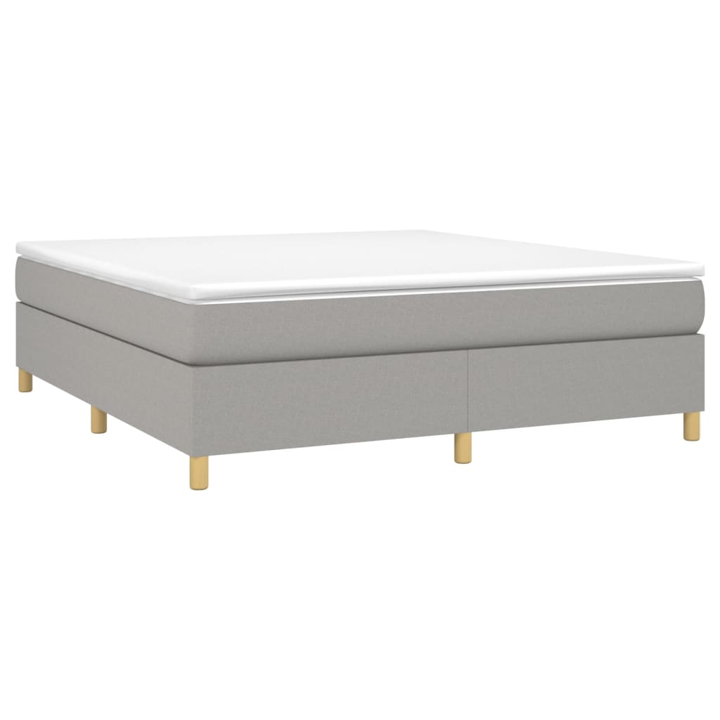 Sommier à lattes de lit avec matelas Gris clair 180x200cm Tissu - XIOS
