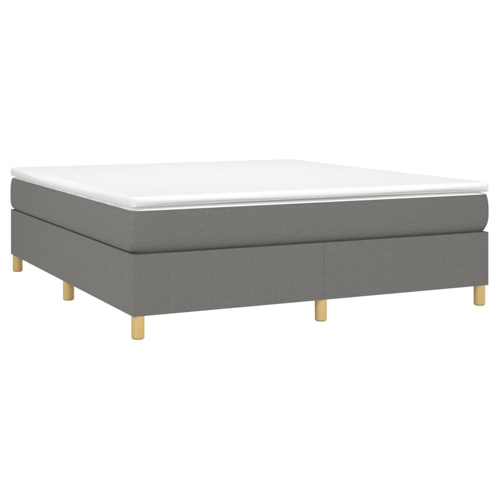 Sommier à lattes de lit avec matelas Gris foncé 180x200cm Tissu - XIOS