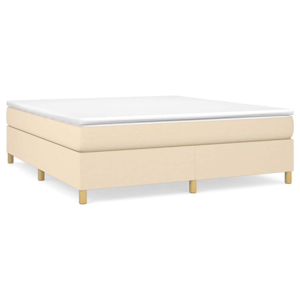 Sommier à lattes de lit avec matelas Crème 180x200 cm Tissu - XIOS