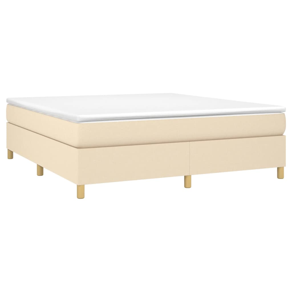 Sommier à lattes de lit avec matelas Crème 180x200 cm Tissu - XIOS