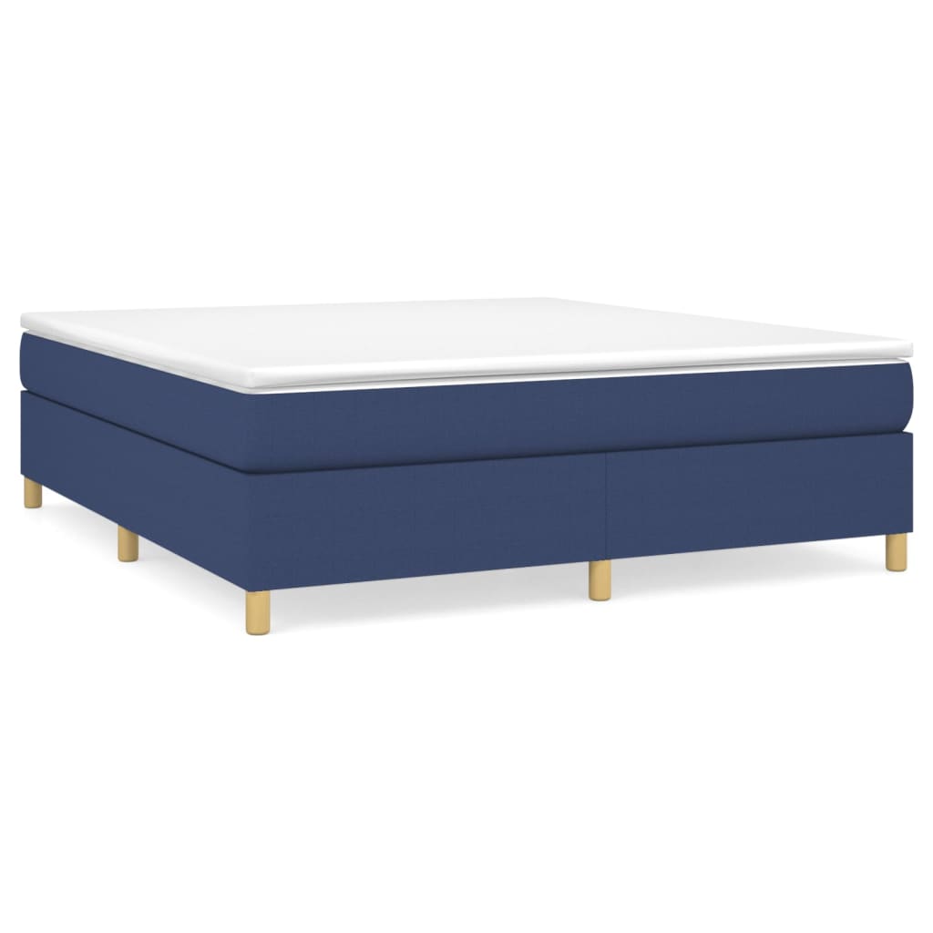 Sommier à lattes de lit avec matelas Bleu 180x200 cm Tissu - XIOS