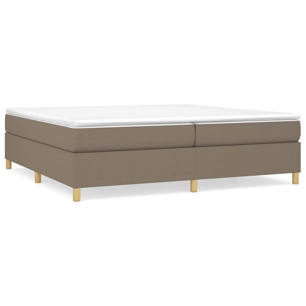 Sommier à lattes de lit avec matelas Taupe 200x200 cm Tissu