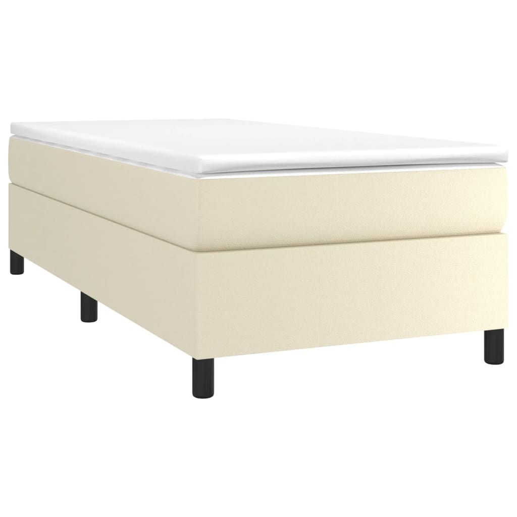 Sommier à lattes de lit avec matelas Crème 80x200 cm Similicuir - XIOS