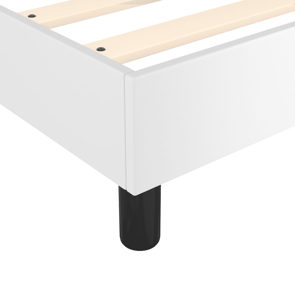 Sommier à lattes de lit avec matelas Blanc 90x190 cm Similicuir - XIOS