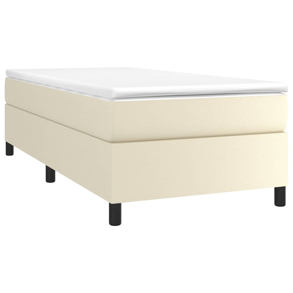 Sommier à lattes de lit avec matelas Crème 90x190 cm Similicuir - XIOS