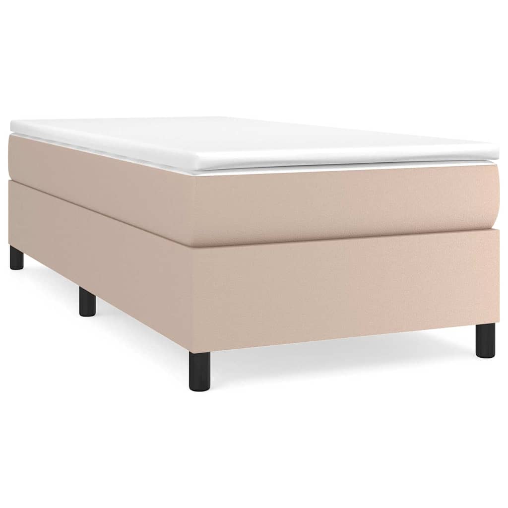 Sommier à lattes de lit avec matelas Cappuccino 90x190 cm