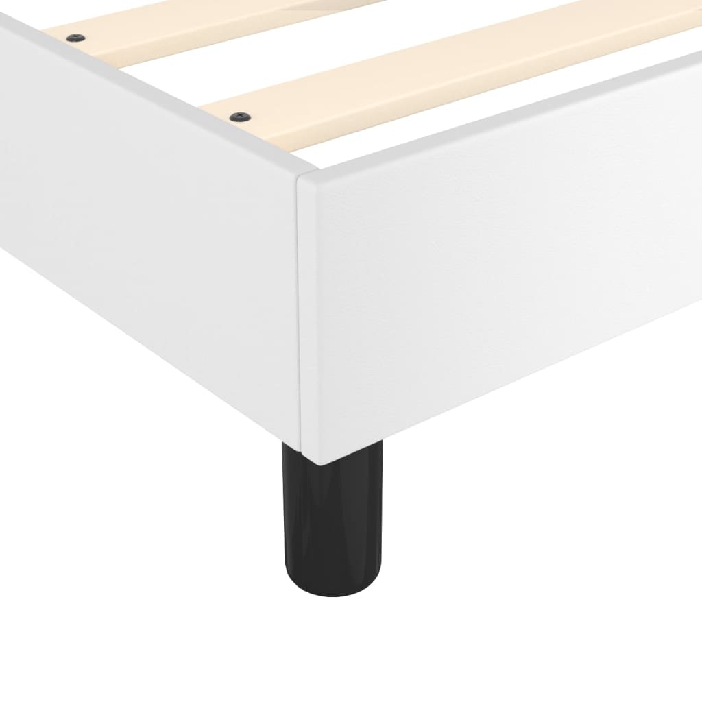 Sommier à lattes de lit avec matelas Blanc 90x200 cm Similicuir - XIOS