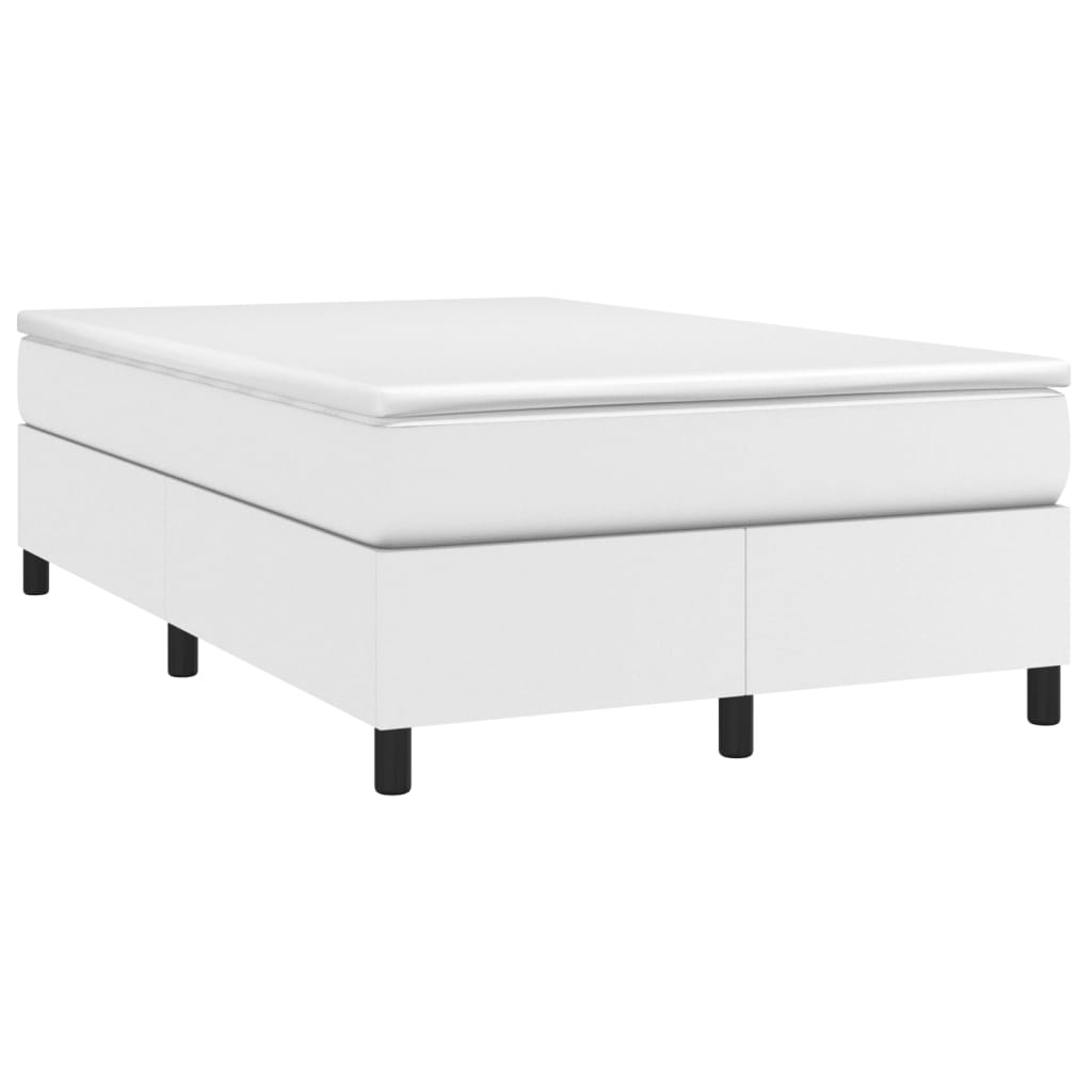 Sommier à lattes de lit avec matelas Blanc 120x200cm Similicuir - XIOS