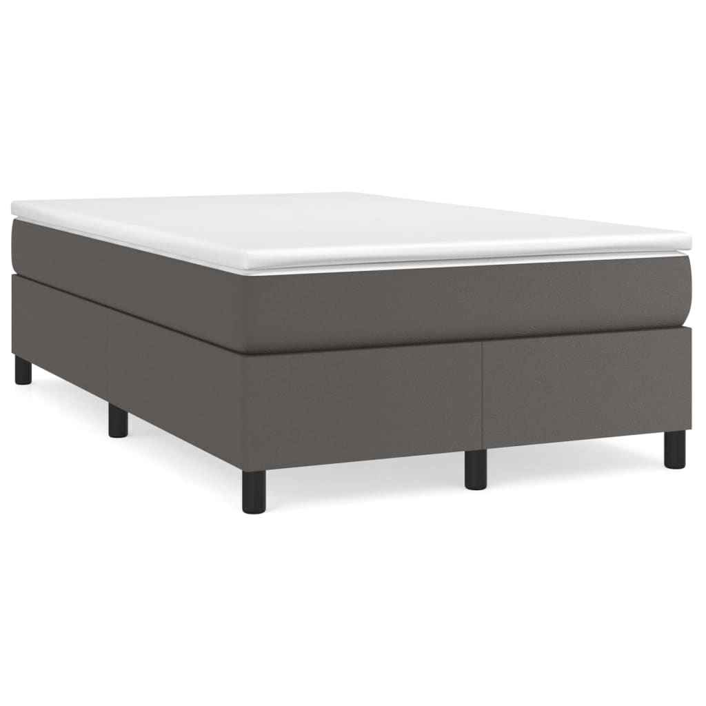 Sommier à lattes de lit avec matelas Gris 120x200 cm Similicuir - XIOS