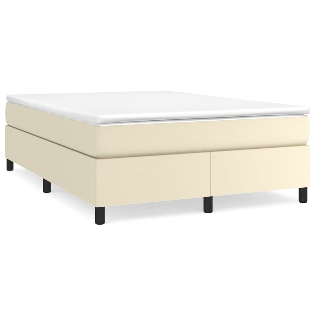 Sommier à lattes de lit avec matelas Crème 140x190cm Similicuir - XIOS