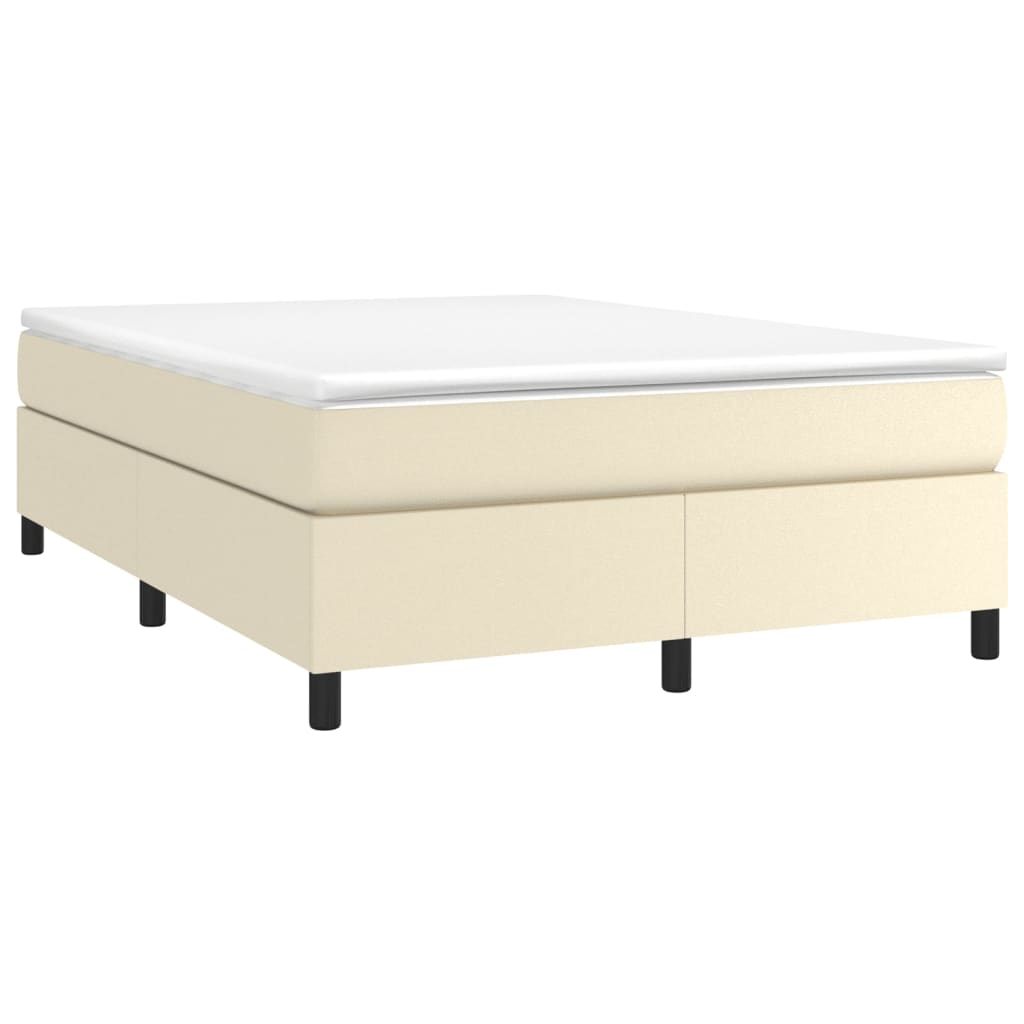 Sommier à lattes de lit avec matelas Crème 140x190cm Similicuir - XIOS