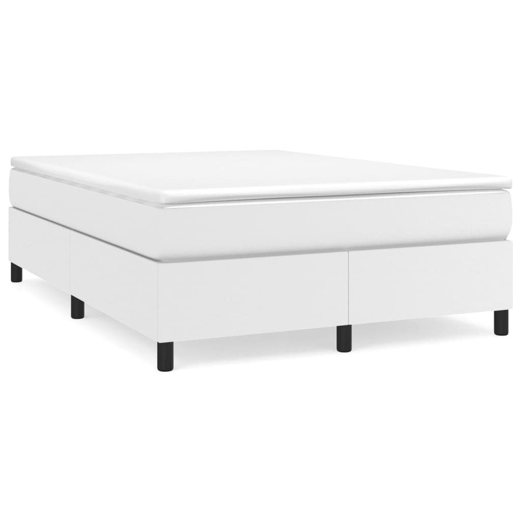 Sommier à lattes de lit avec matelas Blanc 140x200cm Similicuir - XIOS