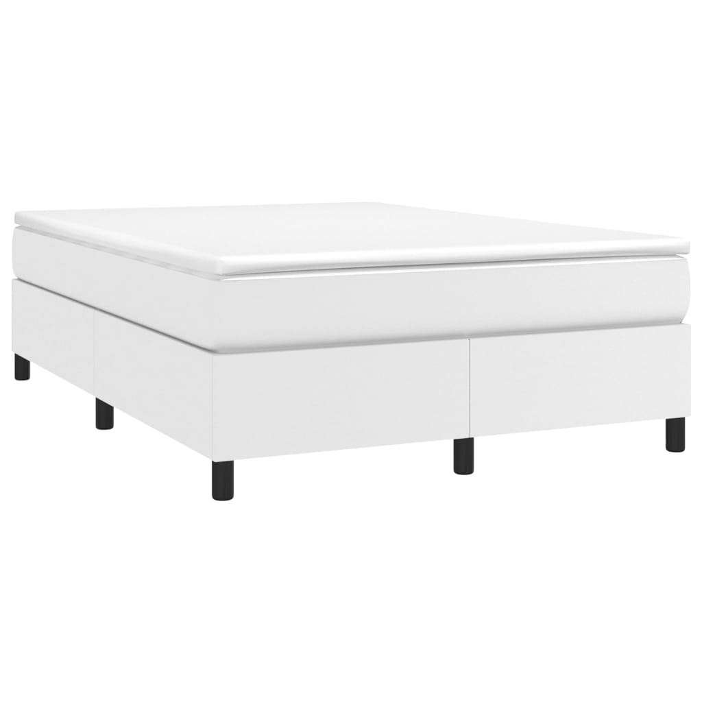 Sommier à lattes de lit avec matelas Blanc 140x200cm Similicuir - XIOS