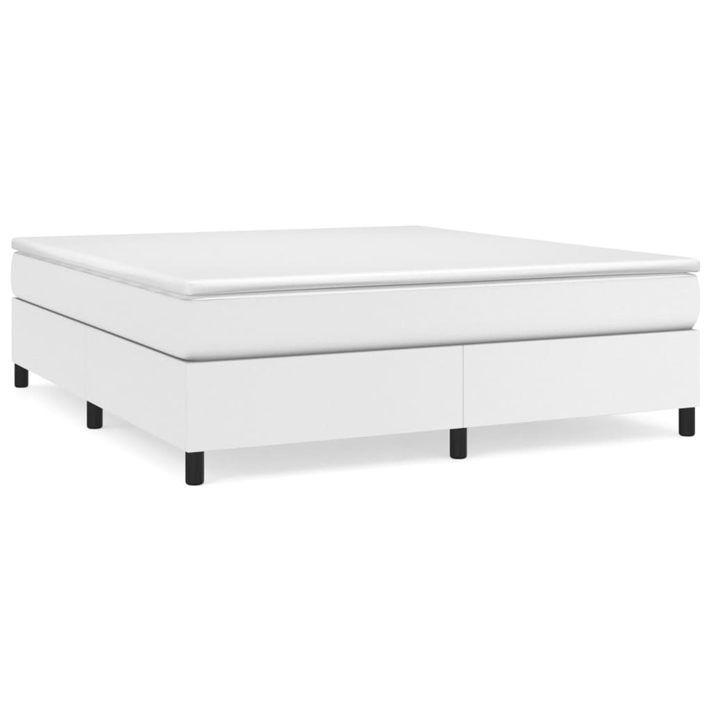 Sommier à lattes de lit avec matelas Blanc 160x200cm Similicuir - XIOS