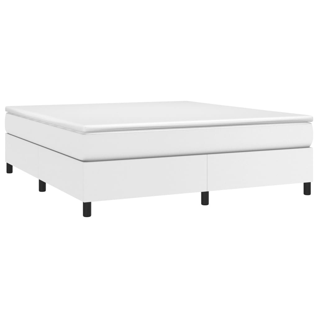 Sommier à lattes de lit avec matelas Blanc 160x200cm Similicuir - XIOS