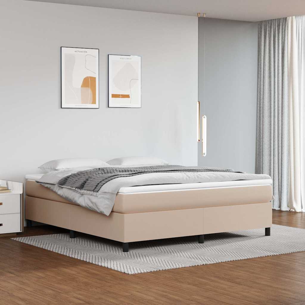 Sommier à lattes de lit avec matelas Cappuccino 180x200 cm