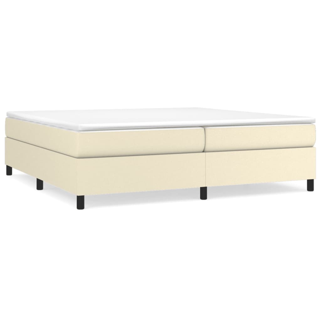 Sommier à lattes de lit avec matelas Crème 200x200cm Similicuir - XIOS