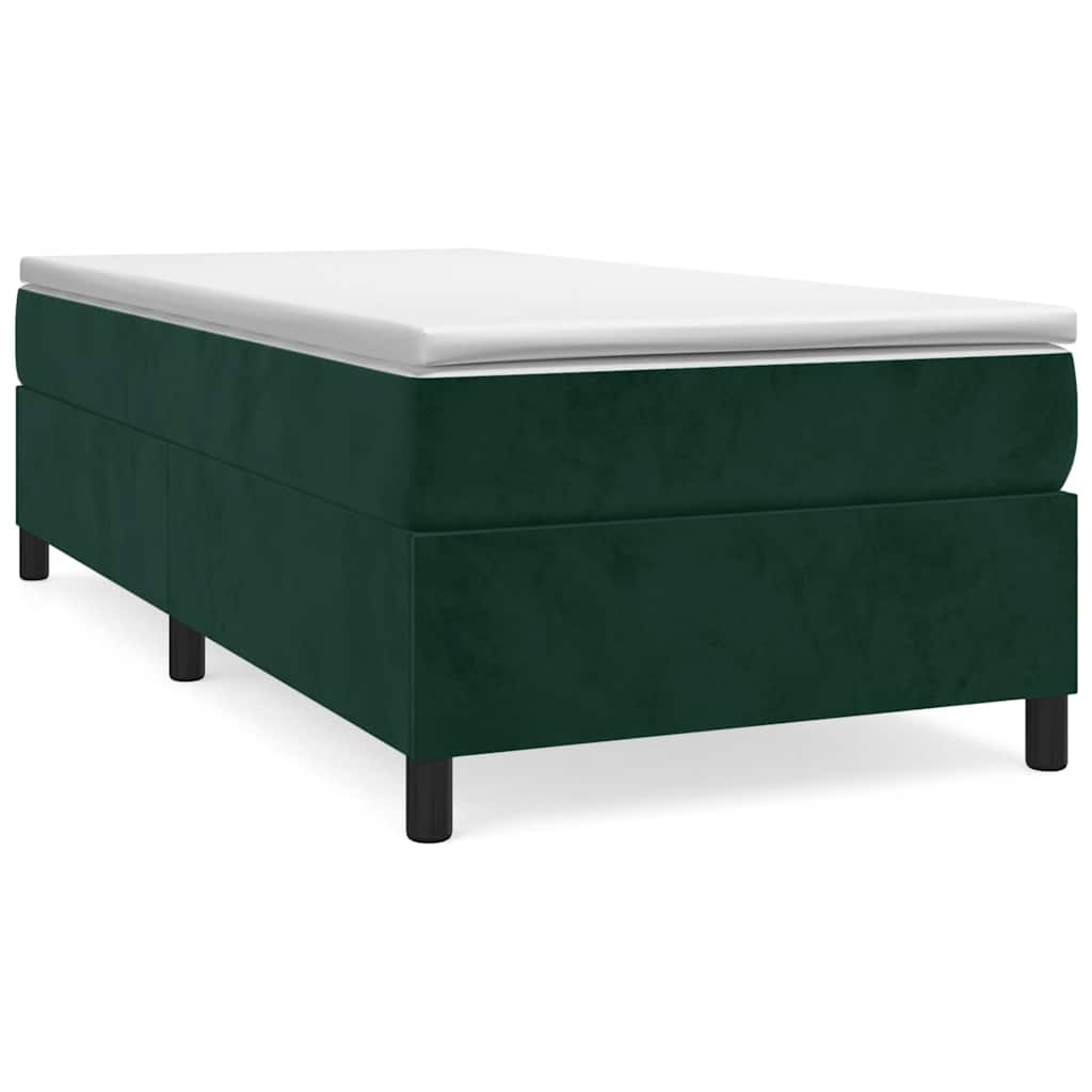 Sommier à lattes de lit et matelas Vert foncé 80x200 cm Velours - XIOS