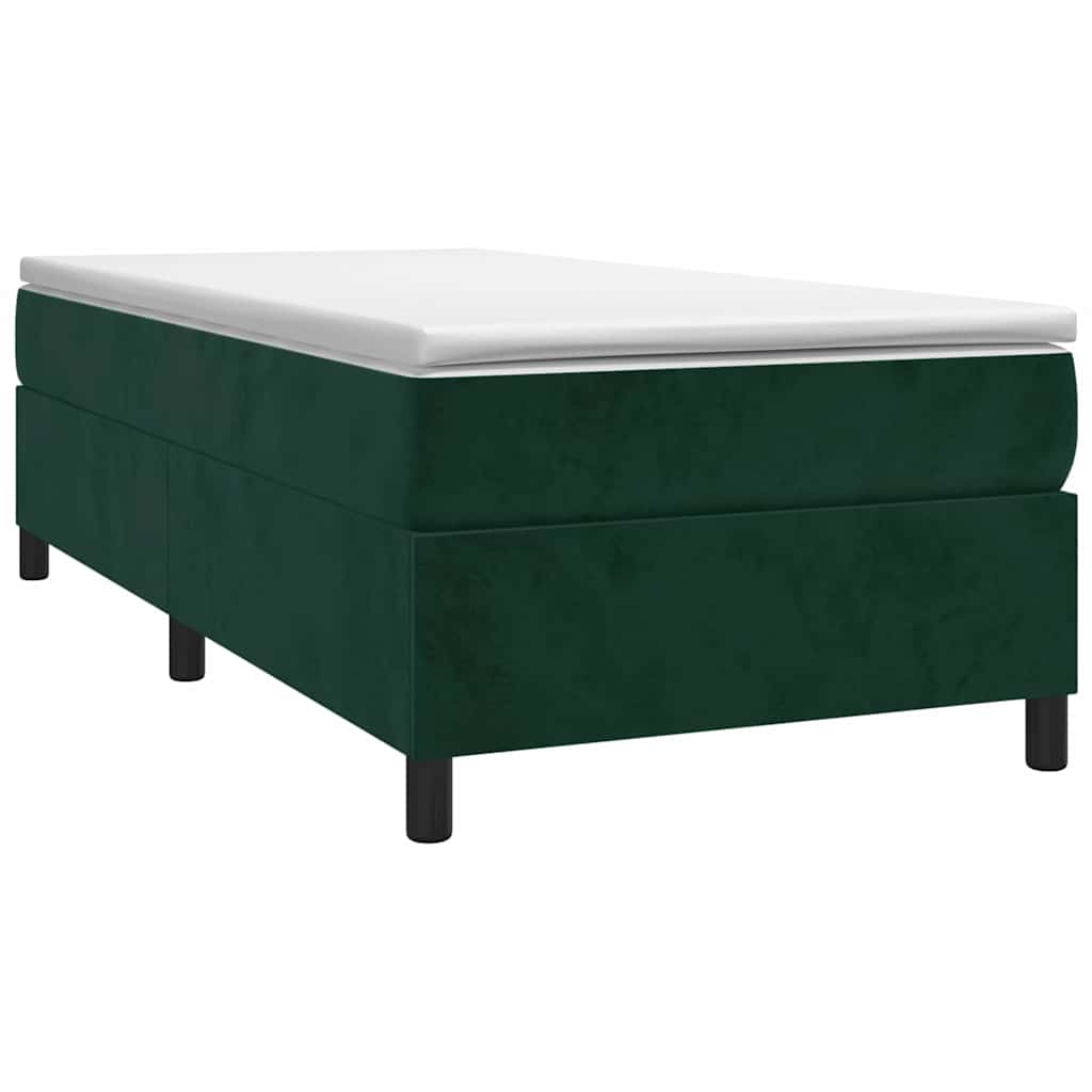 Sommier à lattes de lit et matelas Vert foncé 80x200 cm Velours - XIOS