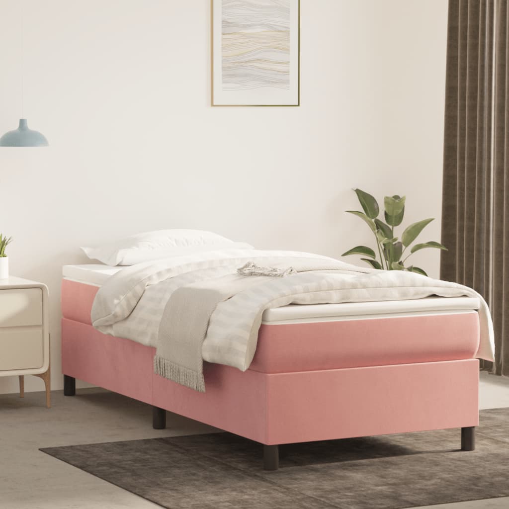 Sommier à lattes de lit et matelas Rose 80x200 cm Velours - XIOS