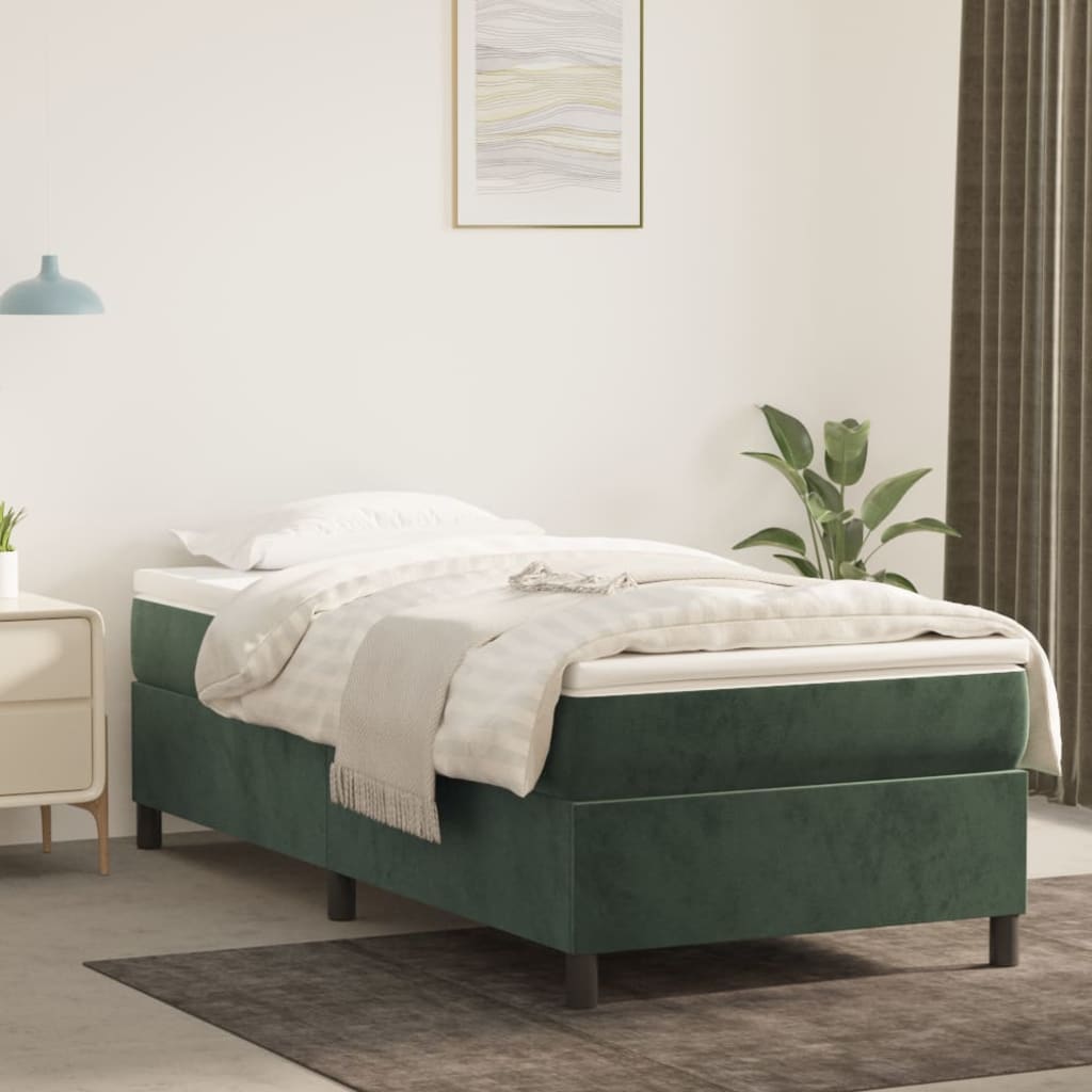 Sommier à lattes de lit avec matelas Vert foncé 90x200 cm - XIOS