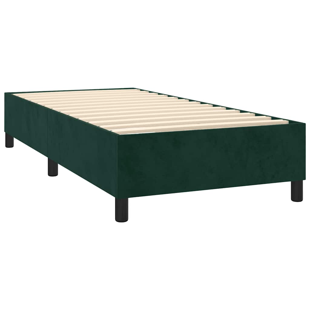Sommier à lattes de lit avec matelas Vert foncé 100x200 cm - XIOS