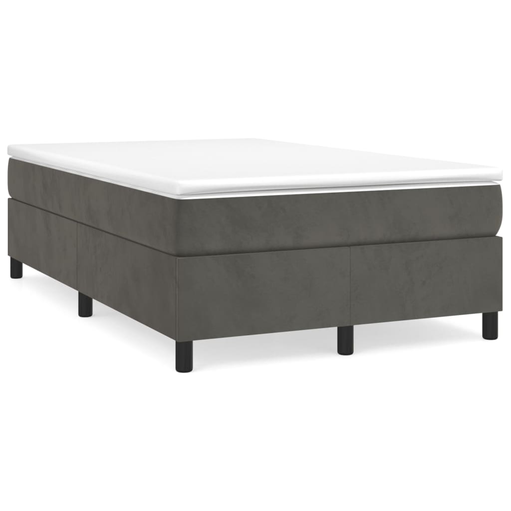 Sommier à lattes de lit et matelas Gris foncé 120x200cm Velours - XIOS