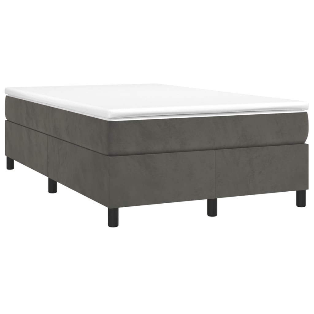 Sommier à lattes de lit et matelas Gris foncé 120x200cm Velours - XIOS