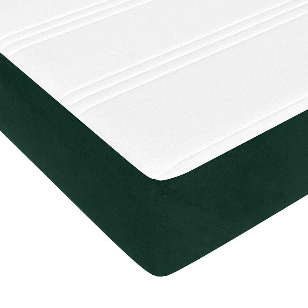 Sommier à lattes de lit et matelas Vert foncé 120x200cm Velours - XIOS