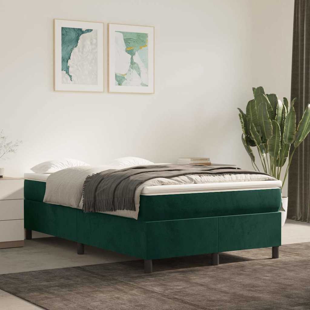 Sommier à lattes de lit et matelas Vert foncé 120x200cm Velours - XIOS