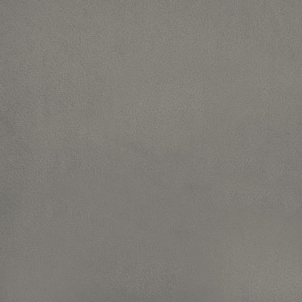 Sommier à lattes de lit et matelas Gris clair 140x190cm Velours - XIOS