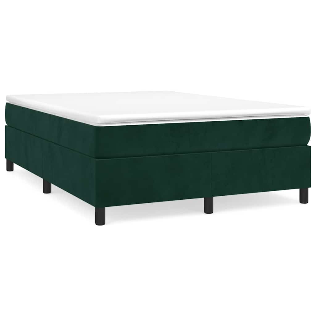 Sommier à lattes de lit et matelas Vert foncé 140x190cm Velours - XIOS