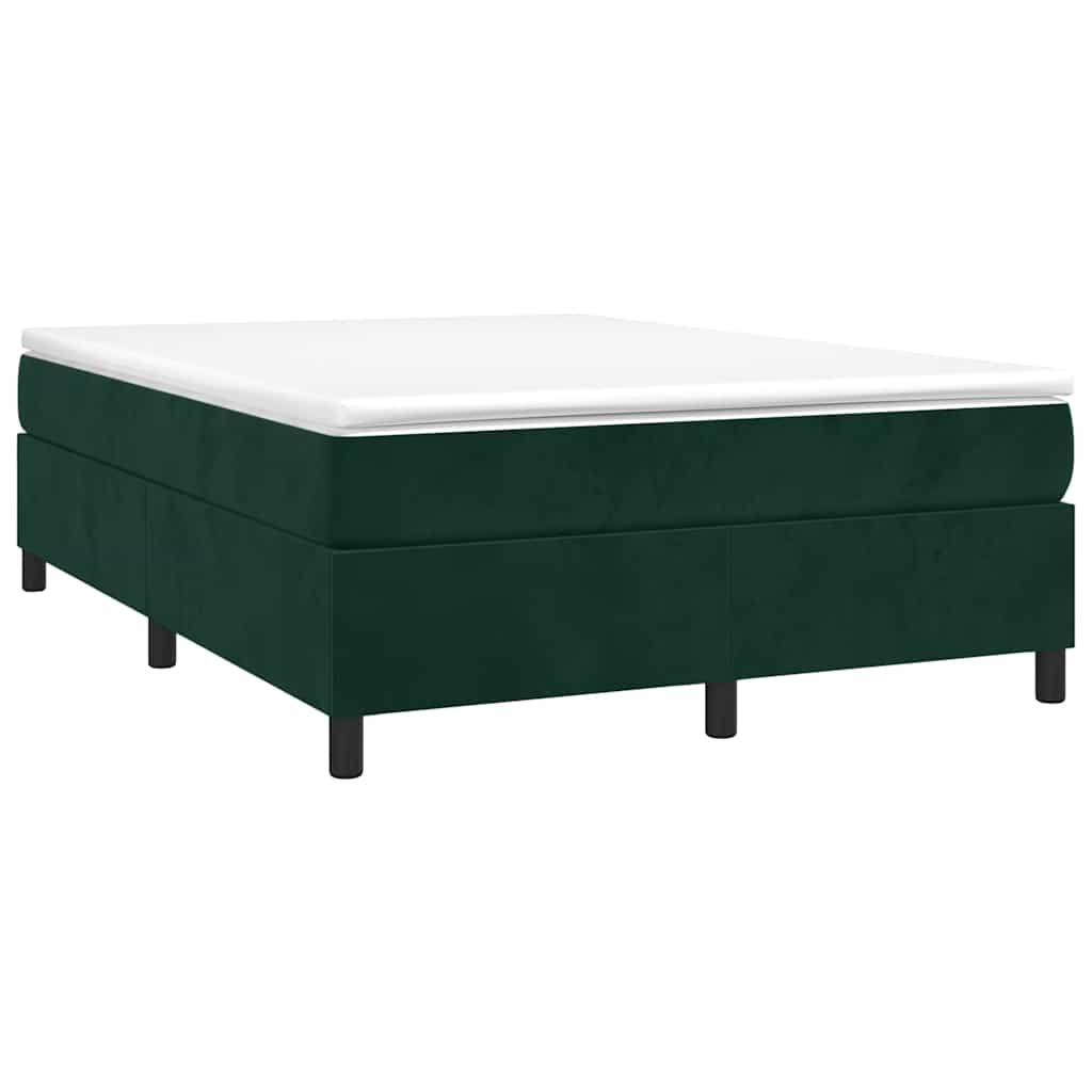 Sommier à lattes de lit et matelas Vert foncé 140x190cm Velours - XIOS