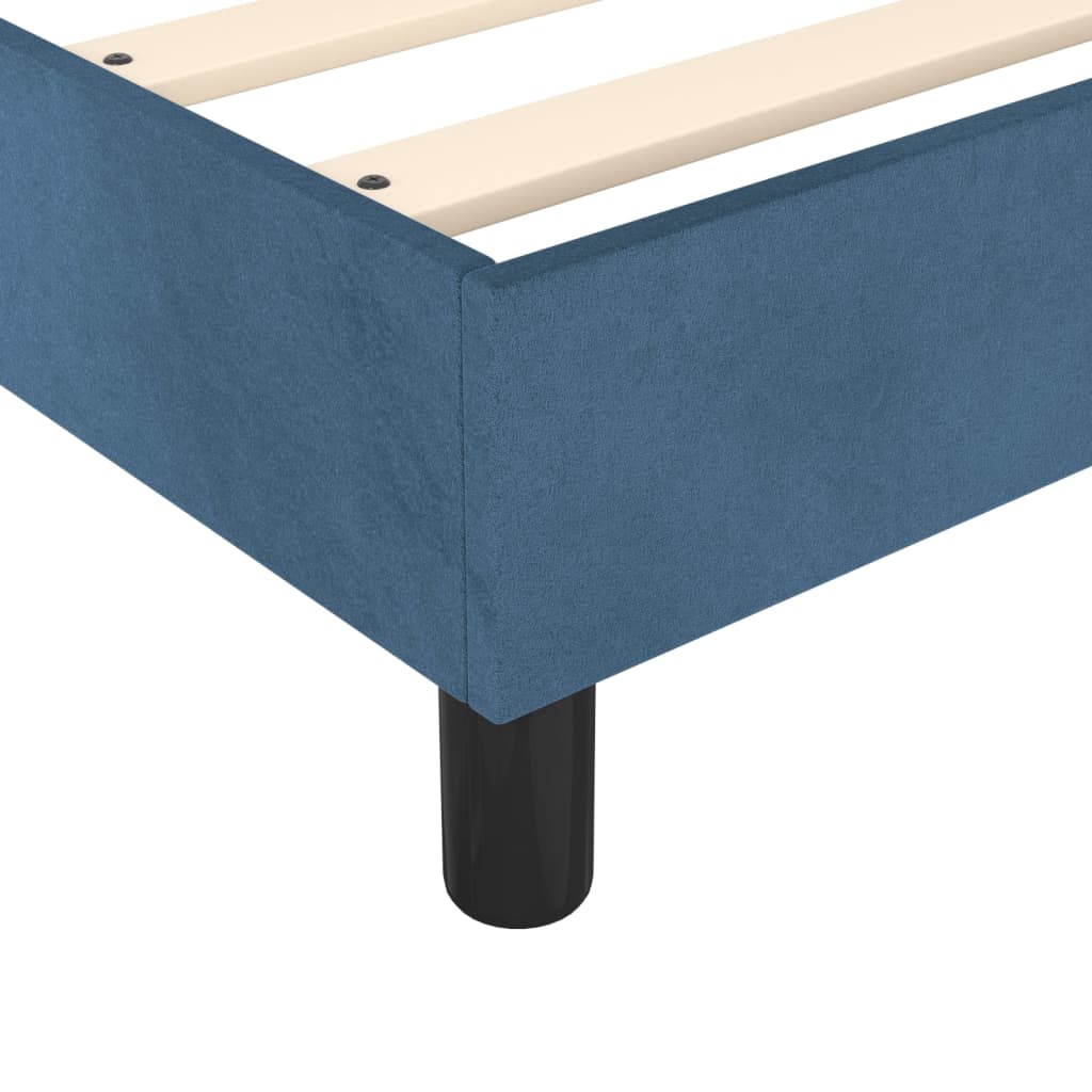 Sommier à lattes de lit et matelas Bleu foncé 140x190cm Velours - XIOS