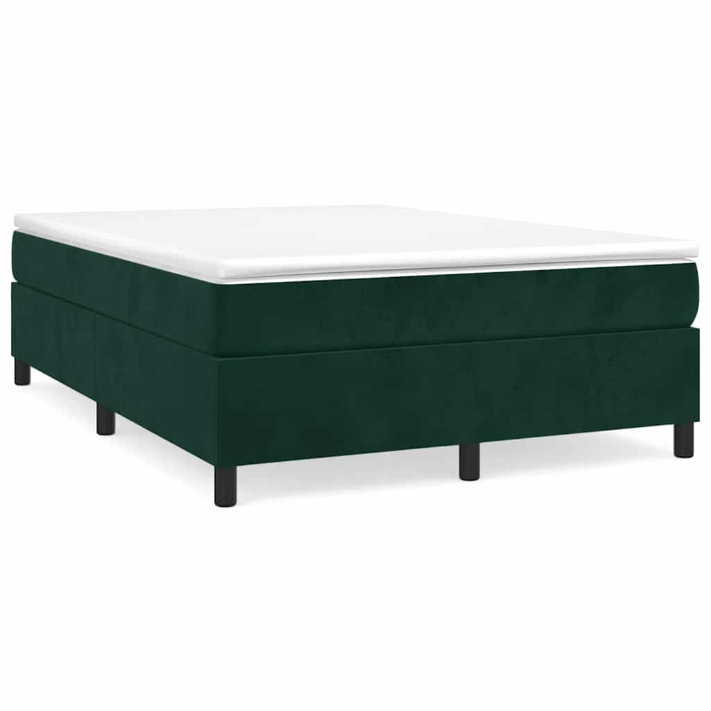 Sommier à lattes de lit et matelas Vert foncé 140x200cm Velours - XIOS