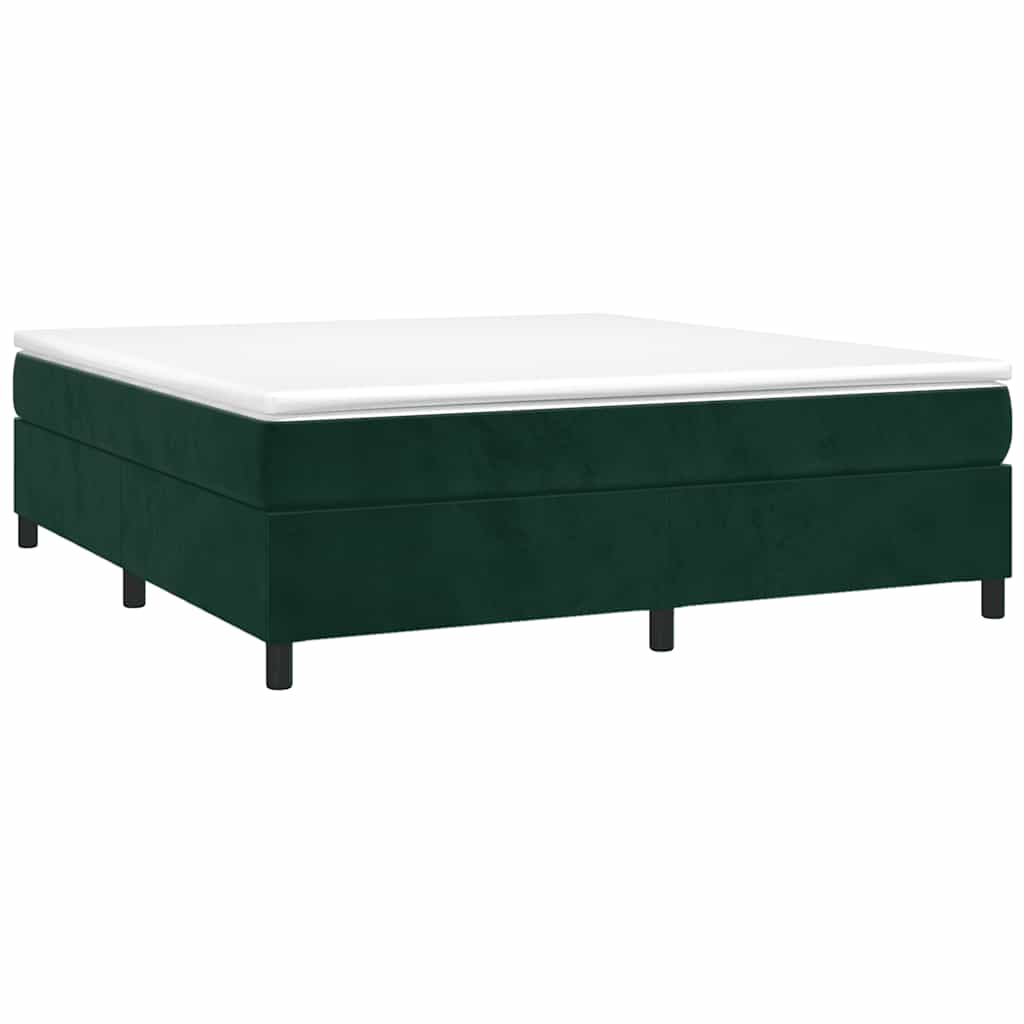 Sommier à lattes de lit et matelas Vert foncé 160x200cm Velours - XIOS