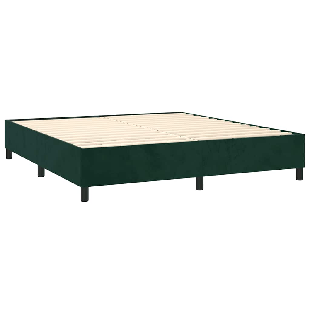 Sommier à lattes de lit et matelas Vert foncé 160x200cm Velours - XIOS