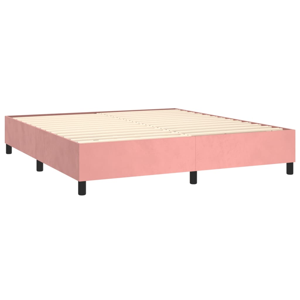 Sommier à lattes de lit avec matelas Rose 180x200 cm Velours - XIOS