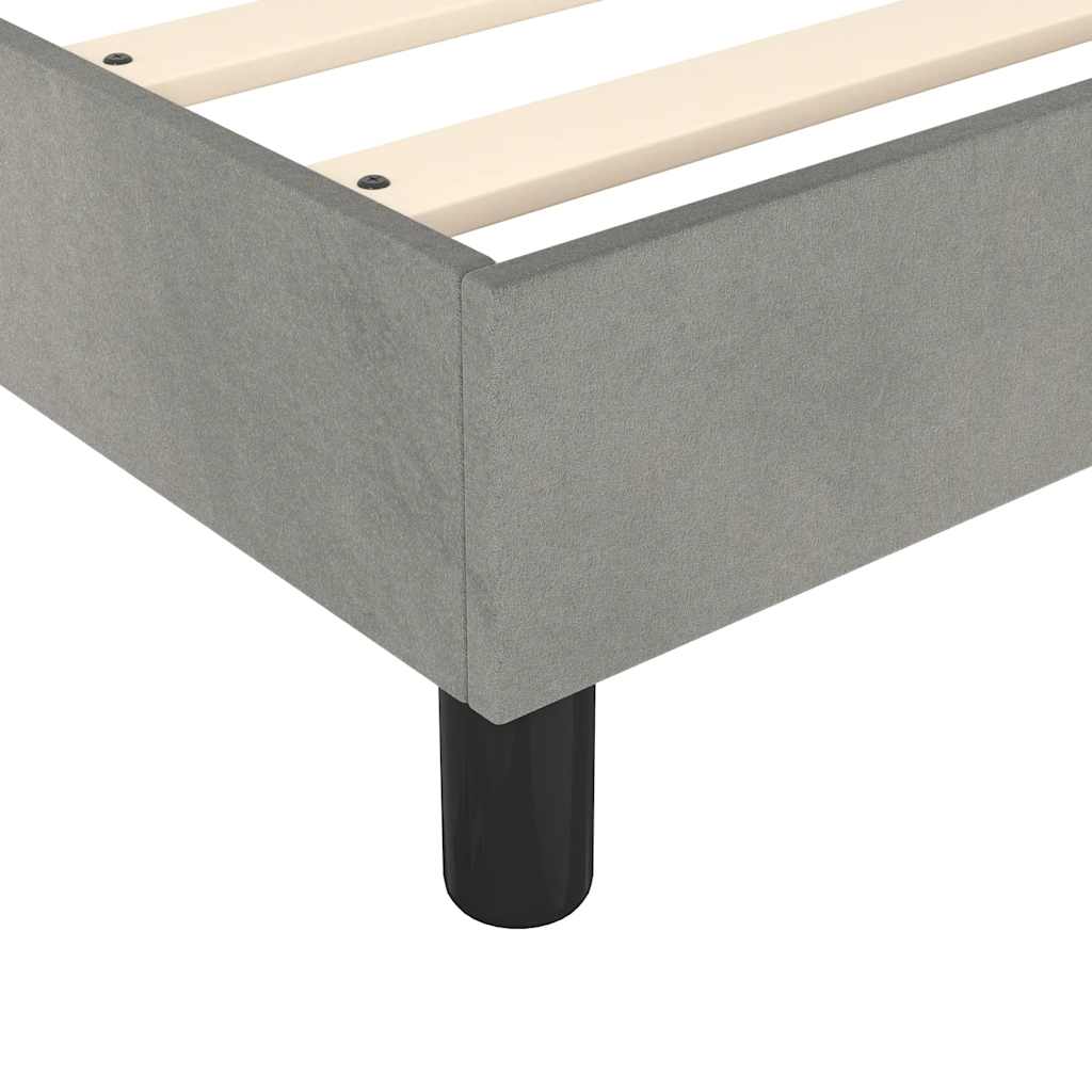Sommier à lattes de lit et matelas Gris clair 200x200cm Velours - XIOS