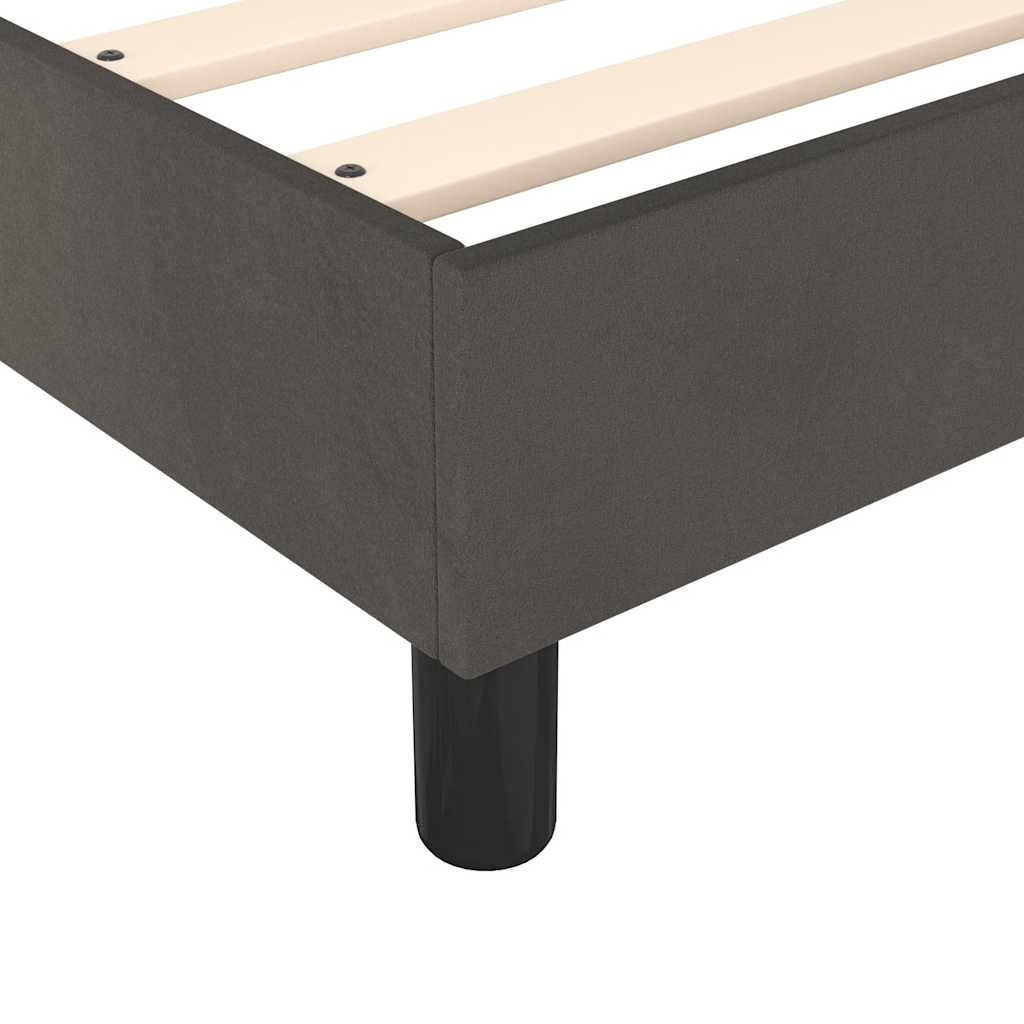 Sommier à lattes de lit et matelas Gris foncé 200x200cm Velours - XIOS